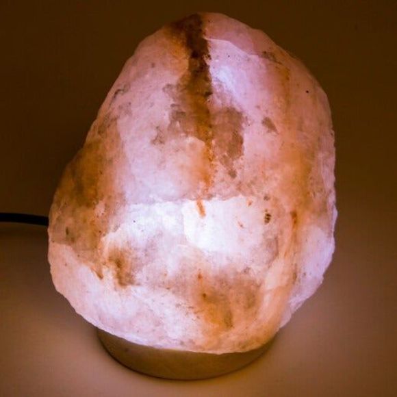 USB Himalayan Salt Lamp & Wood Stand - Picture 3 of 4